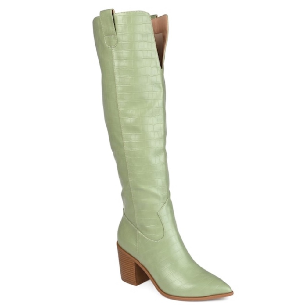 JOURNEE COLLECTION THERESE WIDE CALF BOOT green